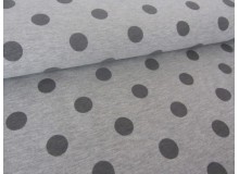 Jersey meliert Punkte Dots grau